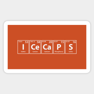 Icecaps (I-Ce-Ca-P-S) Periodic Elements Spelling Sticker